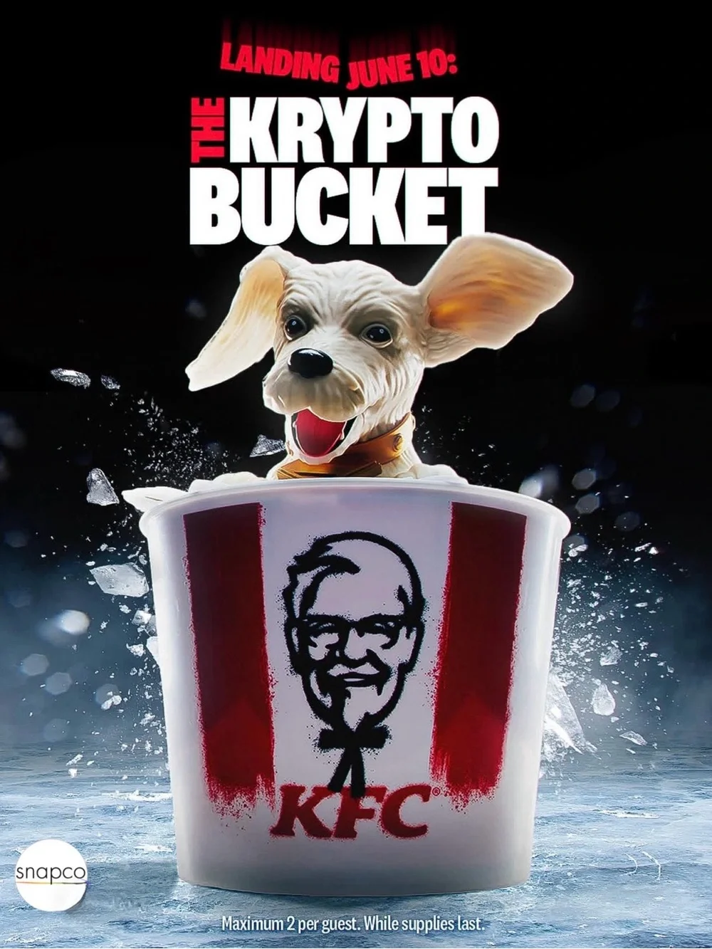 KFC Exclusive Supergirl Krypto Bucket Dog White/Red